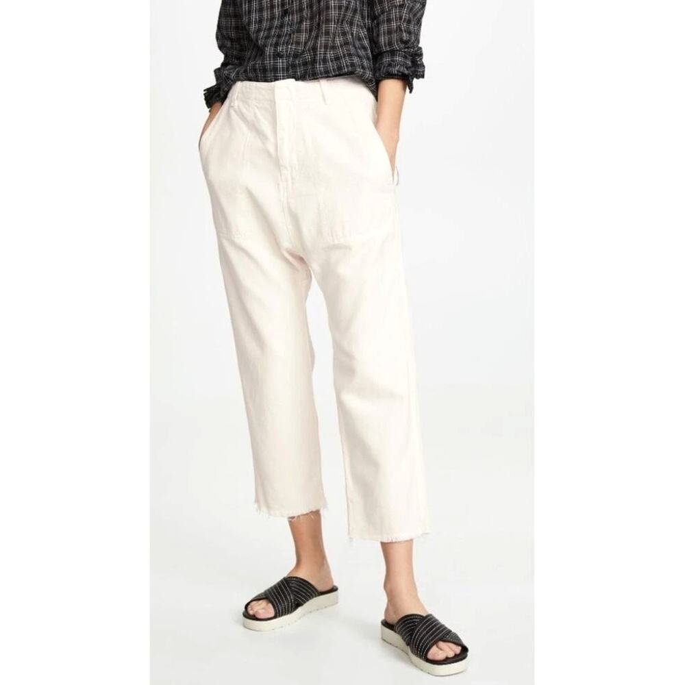 Nili Lotan 0 Linen Luna Pants $395 Drop Crotch Slouchy Cotton White NWT